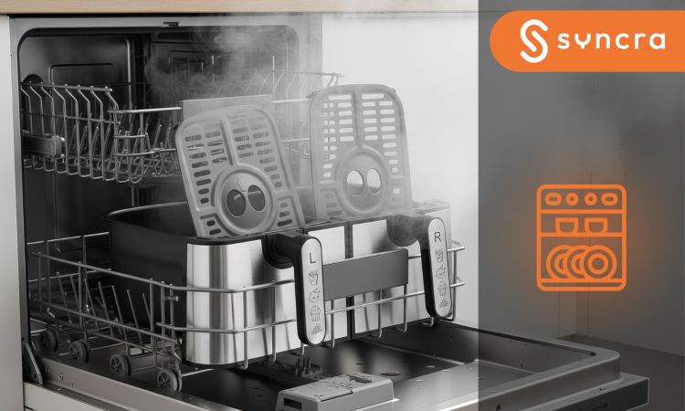 Frytkownica Syncra AeroChef Duo 10L DWUKOMOROWA FRYTOWNICA Air Fryer POJEMNA PODWÓJNA 2000W Z OPCJA SUSZENIA, ODMRAŻANIA, PIECZENIA I INNE TRYBY AUTOMATYCZNE